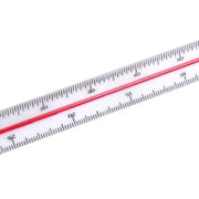 Uxcell 5.91'' Engineer Triangular Scale Plastic Architect Rulers Plastic Transparent 1pcs