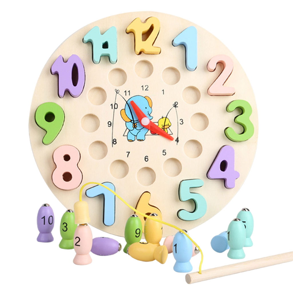 Coolorful Kids Digital Geometry Clock Educational Toys Building Blocks Toy Lin 