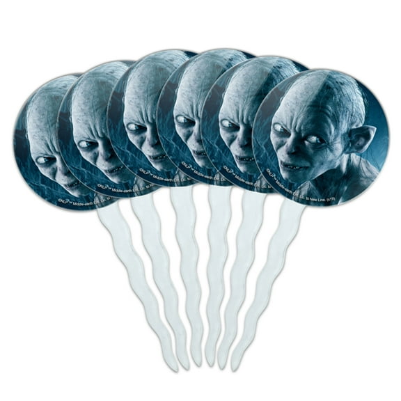 The Lord of the Rings Gollum Character Cupcake Picks Toppers Decoration Set of 6