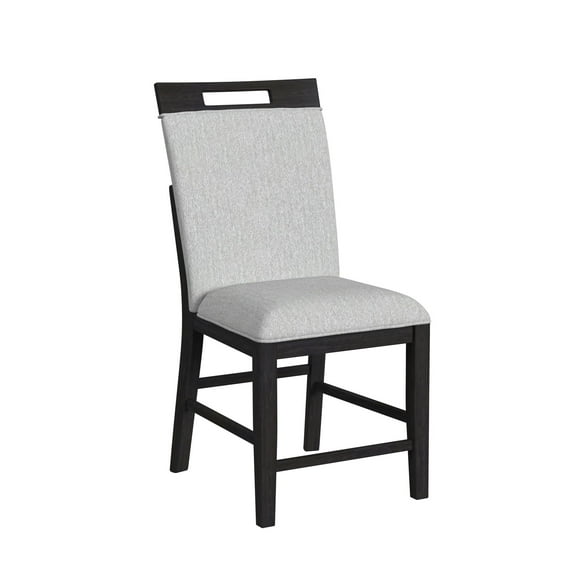 Pinnacle Counter Side Chair with Light Grey Fabric in Charcoal (2 Per Carton)
