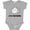 AC-Heather Grey, variant on I'm Teething Cute Shark Boys or Girls Baby Bodysuit