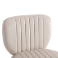 thumbnail image 6 of Accent Chair Velvet Upholstered Bar Stool Chair with Sturdy Metal Legs and Footrest,Counter Height Chair with Soft Back for Living Room Dining Room Bedroom Office Room， Ivory, 6 of 7