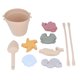 thumbnail image 1 of Silicone Beach Bucket Toy Set Interactive Lightweight Portable Kids Beach Toys Set for Summer Beige, 1 of 4
