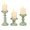 Green, variant on Nuptio Wooden Candle Holders for Pillar Candles: Rustic Pillar Candles Holder Set of 3 Tall Centerpiece for Table