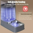 thumbnail image 3 of Automatic Cat Feeder and Cat Water Dispenser Set with Stainless Steel Bowls Gravity Dog Feeder for Small Medium Big Dog Pets Puppy Kitten, 3.5L x 2, 3 of 8