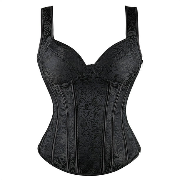 Fesfesfes Plus Size Corsets For Women Straped Bustier Lingerie Gothic