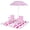 Pink, variant on Patiojoy 4 Pieces Beach Umbrella Set Outdoor Parasol Set w/2 Chairs & 1 Blanket Pink