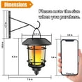 thumbnail image 3 of Faroles de pared Solar Flame Dynaming, paquete de 4, impermeables, 3 of 8