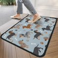 thumbnail image 4 of Cute Dachshund and Dog Footprint Door Rugs,Washable Non Slip Door Mats Indoor,Decorative Door Mats,Entry Mat Indoor for Entrance,Bedroom,Kitchen,Bathroom,30"x17", 4 of 6