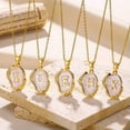 thumbnail image 6 of EOEMY 26 Letters A-Z Pendant Chain Necklace 18K Gold Plate Women Birthday Jewelry Gift-S, 6 of 9