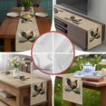 thumbnail image 6 of Burlap Table Runner 120 Inches Long, Farmhouse Rustic Animal Rooster Non-Slip Kitchen Table Runners for Dining Room Everyday Use Party Table Decorations Vintage Flower Texture, 6 of 9