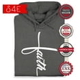 thumbnail image 2 of S4E Men's Faith Cross Religious Hoodie Sweatshirts X-Large Charcoal, 2 of 4