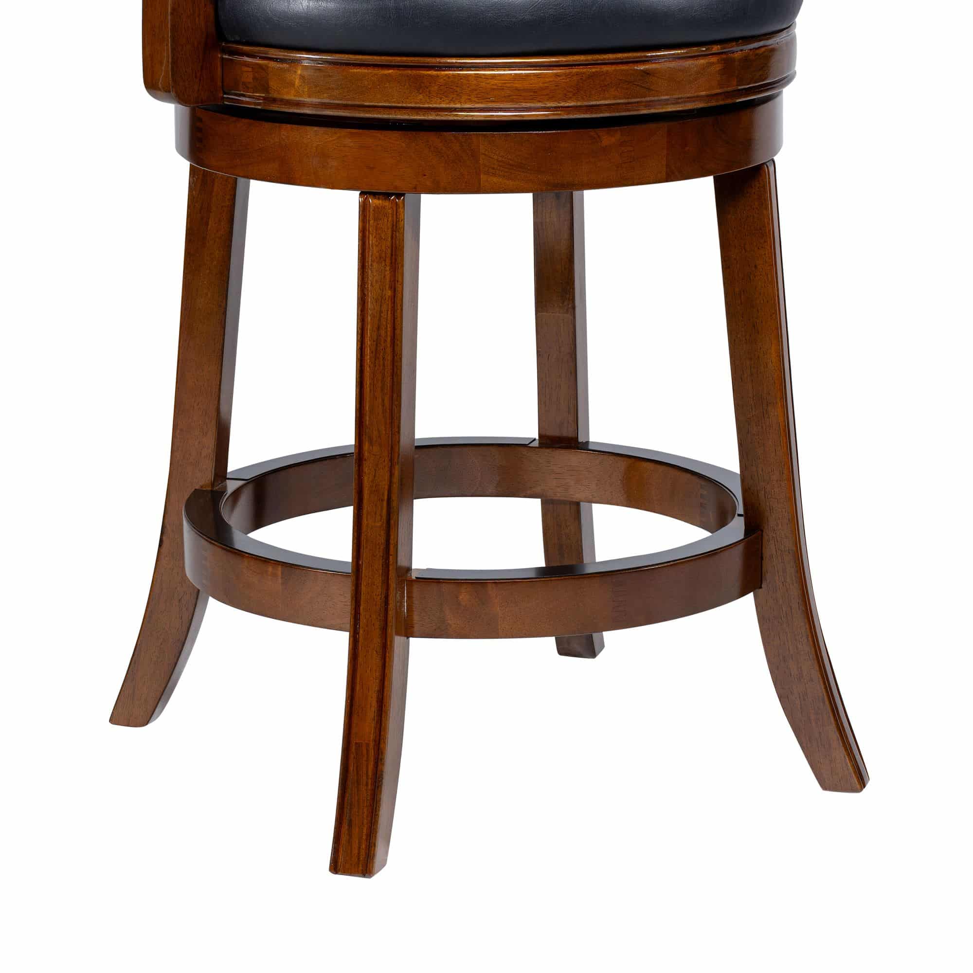 Boraam Balen Swivel Counter Stool with Rubberwood Frame in Cappuccino Finish