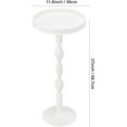 thumbnail image 3 of Round Side Table - Modern Accent Table for Small Spaces - White & Gold, 3 of 9