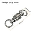 thumbnail image 2 of Ball Bearing Swivel, 10Pcs 72lb Carbon Steel Rolling Fishing Tackle, Black, 2 of 6