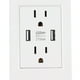 thumbnail image 5 of Toma de corriente de carga de pared 2 puertos USB tomas de pared USB de plástico 2 puertos de enchufe de EE UU para el hogar ANGGREK Otros, 5 of 7