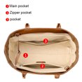 thumbnail image 3 of Genuine Cowhide Women Tote Bag, Glossy Crocodile Embossed Top-Handle Crossbody Purse for Work, 3 of 4