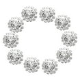 thumbnail image 1 of Baohd 10Pcs Alloy Base Rhinestone Buttons Shine Embellishment Buttons Crystal Flower Clothes DIY Accessories, 1 of 6