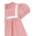 thumbnail image 6 of Modern Moments by Gerber Baby Girl Dress With Ribbon Lace and Diaper Cover Set, 2-Piece, Sizes 0/3 Months - 24 Months, 6 of 14
