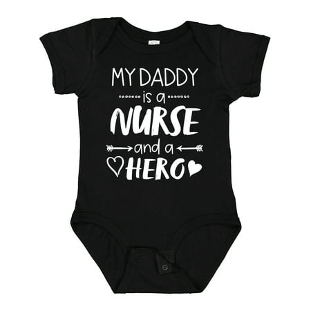 

Inktastic My Daddy is a Nurse and a Hero Gift Baby Boy or Baby Girl Bodysuit