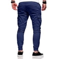 thumbnail image 3 of Eashery Cargo Jeans for Men Wild Cargo Pants Twill Jogger Pants Cargo Pants for Men (Navy,L), 3 of 5