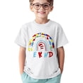 thumbnail image 1 of Chemises Garçons Été Décontracté Imprimé Personnalité Col Rond Manches Courtes T-Shirt Ample Blanc 1-2 Ans, 1 of 3
