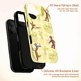thumbnail image 4 of Curious Monkey Yellow Plaid Phone Case for iPhone 16 15 14 13 12 11 Pro Max Mini Plus – Cute Cartoon Design, Dual Layer Touch Case, Shockproof Cover, 4 of 6