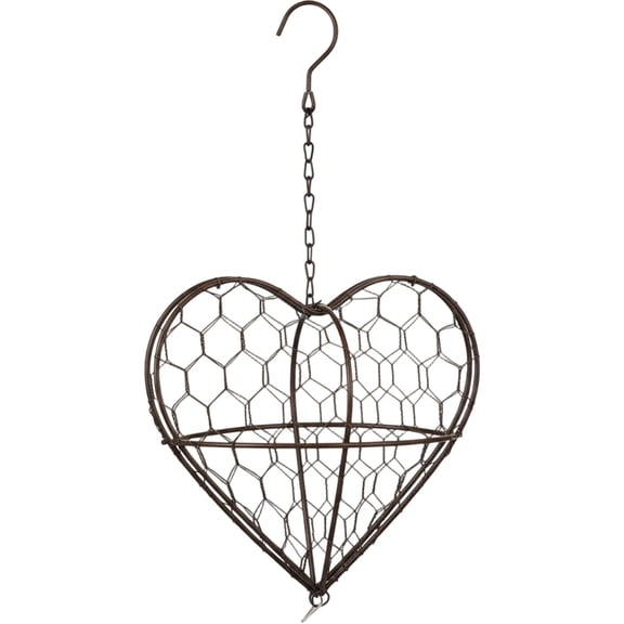 1pc Handmade Fiber Bird Nesting Heart-shaped,Nesting Material for Wild Bird,Refillable Nesting Accessories,Hummingbird Nest/House,Outdoor Garden Decortion,Gifts for Bird,Nature Lovers,6.7''x7''(Grey)
