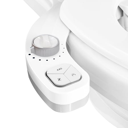 ROSYNEY Bidet Attachments, Ultra-Slim Hygienic Bidet for Existing Toilets,Adjustable Water Pressure, Ease of Installation,White