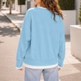thumbnail image 4 of Perfectbot Women Crew Neck Faux Two Piece Sweatshirt, Split Hem Long Sleeve Loose Fit Casual Pullover Top, 4 of 4