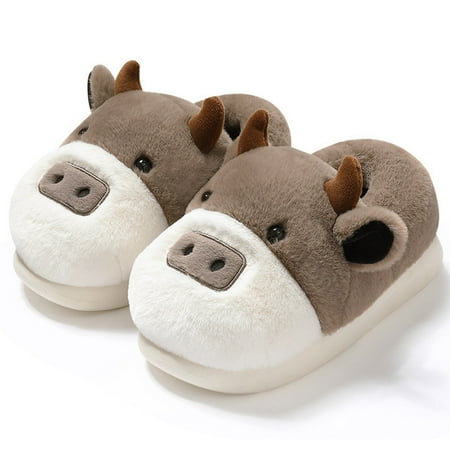 

CoCopeanut Cute Animal Shape 2022 Winter Women s Slippers New Fashion Cartoon Couple Home Cotton Shoes Warm Plush Slippers Men Slippers