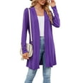 thumbnail image 1 of xiaxaixu Women's Spring Autumn Long Cardigan Solid Color Long Sleeve Open Front Cardigan Jacket, 1 of 9