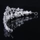 thumbnail image 5 of EeaseMX Delicada corona de flores de amor con cristales brillantes y tiara de velo para boda, novia, graduación (plata), 5 of 7