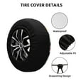 thumbnail image 2 of Sikiie Polka Dot PVC Leather Spare Tire Wheel Cover Spare Tire Cover, for Car Truck SUV Camper Trailer Universal Fit(14-17in)-16 inch, 2 of 6