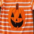 thumbnail image 6 of Odeerbi Baby Boys Outfits Halloween Pumpkin Striped Jumpsuit Cotton Romper with Hat Set 3-24 Months Kids Long Sleeve Bodysuit Long Crawling Clothes Infant Clothes Orange, 6 of 9