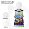 thumbnail image 3 of Honeii Spring Flower Seasonal print basktball shirt for men and women, Unisex basketball jersey for Theme party-Large, 3 of 6