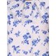 thumbnail image 5 of INSPIRAR CHIC Blusa de Verano Casual con Mangas Abullonadas y Cuello Redondo Floral para Mujeres, L Blanco Azul, 5 of 6