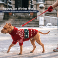 thumbnail image 6 of IECOii Dog Sweater Christmas Warm Dog Sweaters for Medium Dogs Thick Knitted Turtleneck Dog Winter Vest,Red,L, 6 of 9