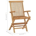 thumbnail image 4 of vidaXL Folding Garden Chairs 2 pcs Solid Teak Wood, 4 of 5