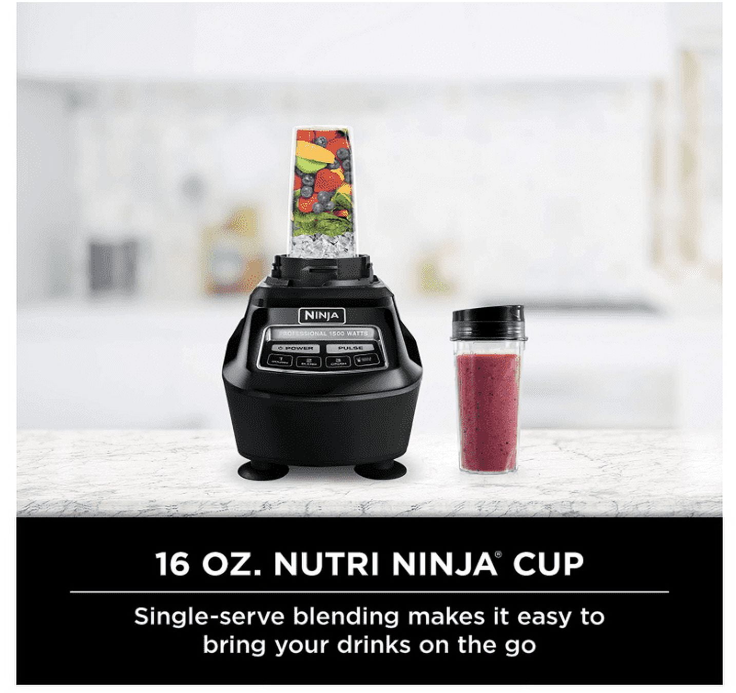 NINJA Mega Kitchen System 72 oz. 5-Speed Black Blender and Food