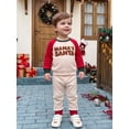 thumbnail image 4 of RUINIXCW Toddler Baby Christmas Outfit Waffle Long Sleeve Sweatshirt and Pants 2Pcs, 4 of 6