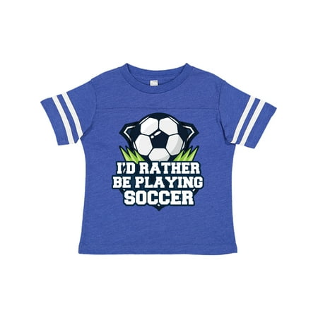 

Inktastic I d Rather Be Playing Soccer Gift Toddler Boy or Toddler Girl T-Shirt