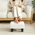 thumbnail image 2 of Gymax Tabouret Repose-Pieds Moderne avec Rangement Pouf Compact avec Espace de Rangement Caché Blanc, 2 of 9