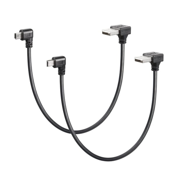Cable CERRXIAN Mini USB 2.0 de 90 grados tipo A a Mini B de 5 pines y 30 cm