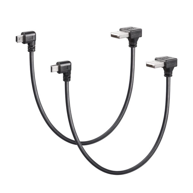 Cable CERRXIAN Mini USB 2.0 de 90 grados tipo A a Mini B de 5 pines y 30 cm