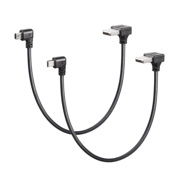 Cable CERRXIAN Mini USB 2.0 de 90 grados tipo A a Mini B de 5 pines y 30 cm