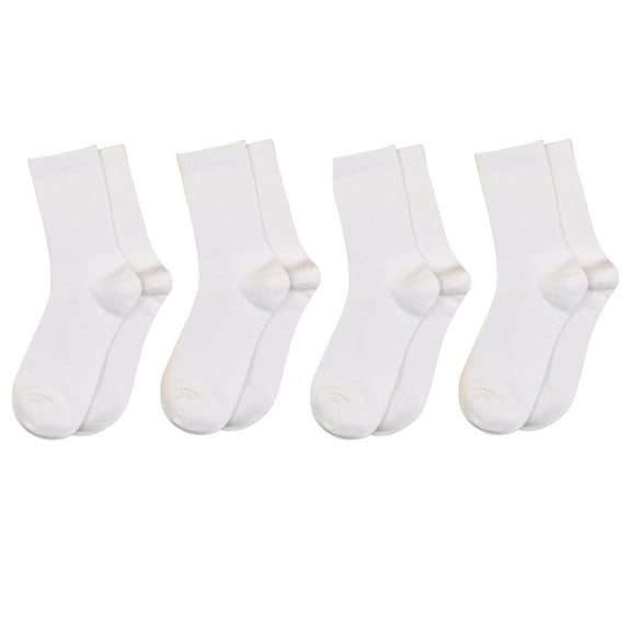 qolati 4 Pack Cotton Crew Socks for Men Women Soft Breathable Cushioned Athletic Boot Socks Casual Running Sports Ankle High Socks