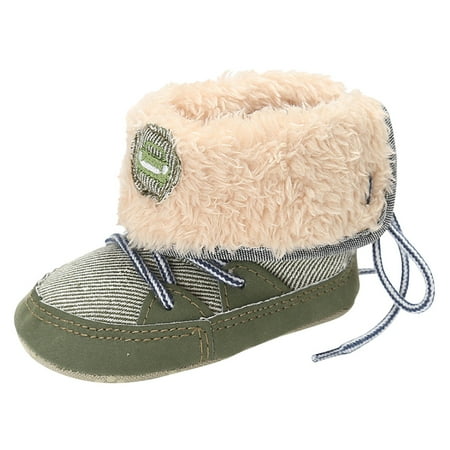 

Youmylove Baby Booties Newborn Girl Boy Shoes Infant Winter Warm Ankle Boots Rubber Sole Anti-Slip Prewalker Boots Baby Footwear
