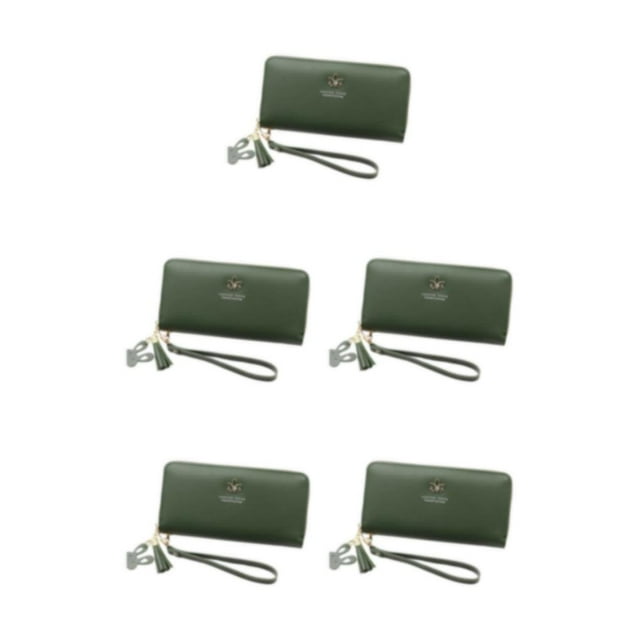 Guardoinrt Fashionable Wallets For Women Solution For Storage And Style Durable green 5Set