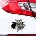 thumbnail image 3 of Animal Crack Car Sticker, 7.3 x 6.7 inch Car Window Decal,Multiple Styles Pet Static Electricity Sticker for Cars,3D Realistic Waterproof DIY Car Window Paste Stickers (Orange Cat-Small), 3 of 7